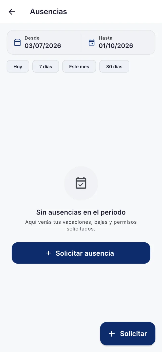 Solicitud de ausencias